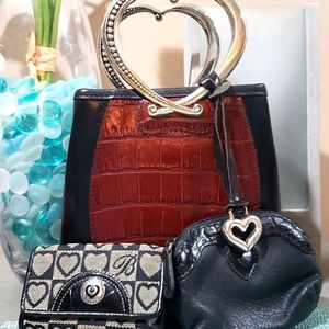 Vintage Brighton Small Purse + Coin Purse + Lipstick Case